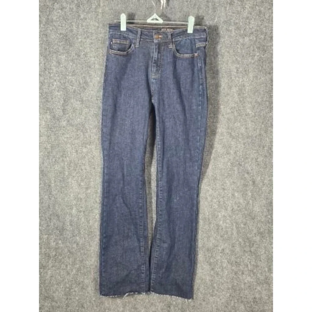 Judy Blue Slim Bootcut Jeans Dark‎ Wash Raw Hem Stretch Denim 3/26 JB88359 Boho